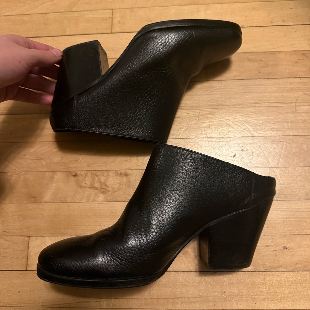 Rachel Comey Mars Mules Black Pebbled Leather Heels US 7 - Picture 6 of 15